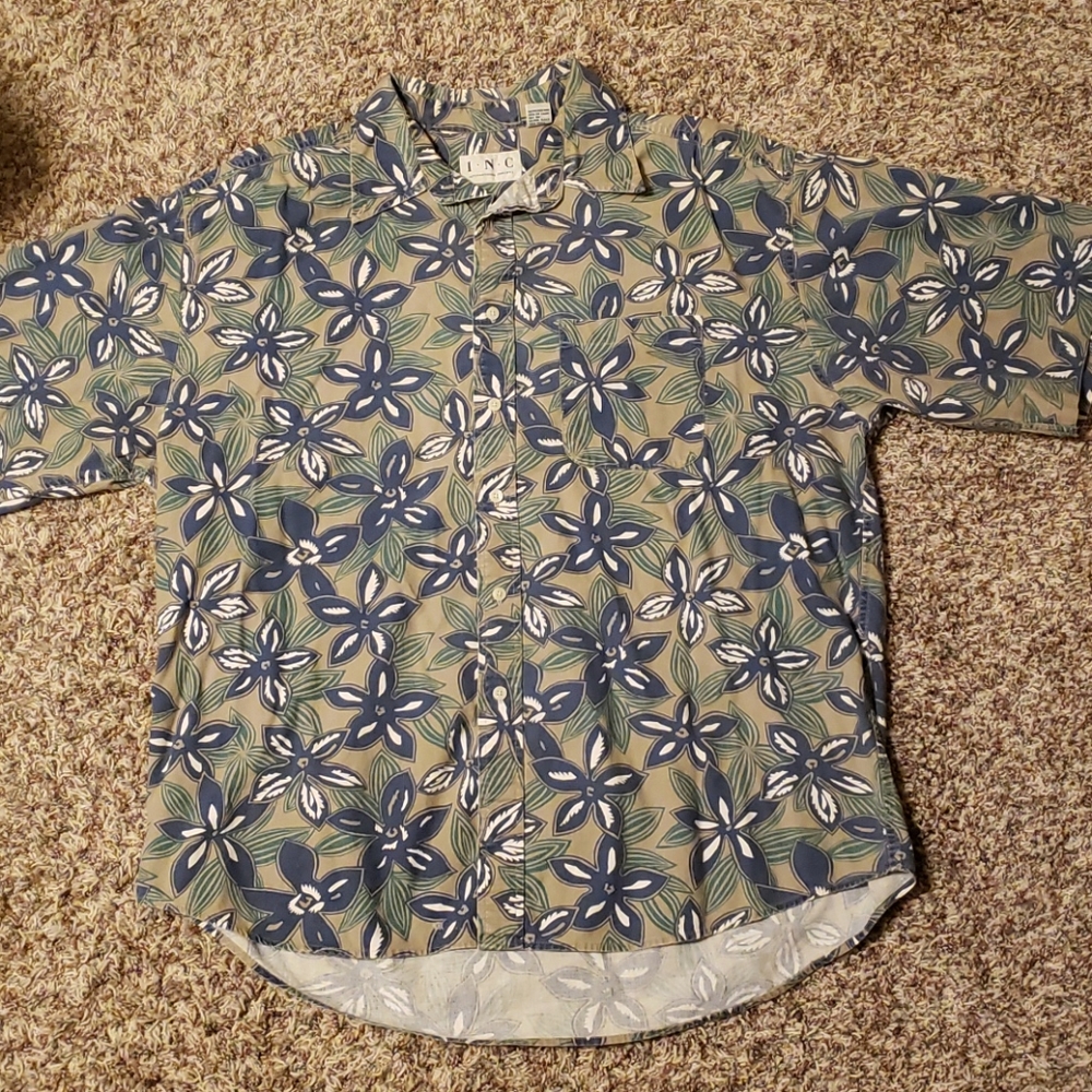 INC Hawaiian Shirt XL
